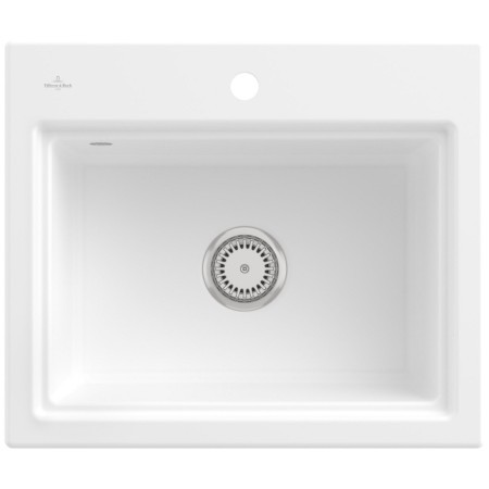 Villeroy & Boch Subway Style 60 S Einbauspüle, Ablaufgarnitur mit Handbetätigung, inkl. Abtropfgitter