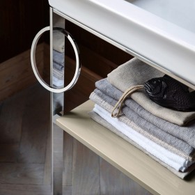 Mobile/lavabo Duravit White Tulip 105,5 cm, con troppopieno senza foro per rubinetto