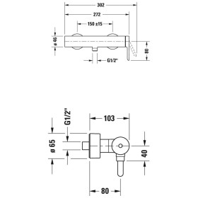 Duravit C.1 Einhebel-Brausemischer Aufputz