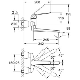 Rubinetto monocomando per lavabo GROHE Euroeco Special