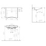 VitrA Conforma Waschtisch 65 x 56/52 cm mit Hahnloch, ohne Überlauf