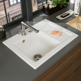 Villeroy & Boch Subway 45 Compact Einbauspüle, Ablaufgarnitur mit Excenterbetätigung, Becken links