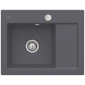 Évier encastrable Villeroy & Boch Subway 45 Compact, bonde avec commande excentrée, cuve à gauche