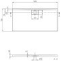 Villeroy & Boch Architectura Metalrim Duschwanne 140 x 70 x 4,8 cm mit Antirutsch