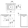 LAUFEN Val Einbauwaschtisch 55 x 36 cm mit Hahnloch links, ohne Überlauf