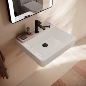 hansgrohe Xanuia Q Waschtisch 550/480 mit Hahnloch ohne Überlauf, SmartClean