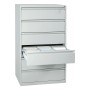 Wolfstahl Karteischrank stahl 6 Schubladen 76 x 62 x 132 cm lichtgrau