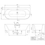 Villeroy & Boch Loop & Friends Oval Duo Vorwand-Badewanne, 180 x 80 cm