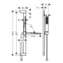 hansgrohe Pulsify E Brauseset 100 1 Strahlart mit Duschstange 65 cm, EcoSmart+