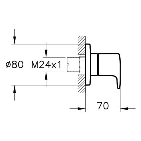 Robinet d'arrêt encastré VitrA Root Round