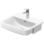 Duravit No. 1 Halbeinbauwaschtisch 55 cm, mit 1 Hahnloch und Überlauf