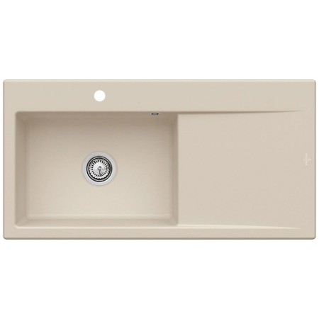 Villeroy & Boch Subway Style 60 Einbauspüle, Ablaufgarnitur mit Handbetätigung, Becken links