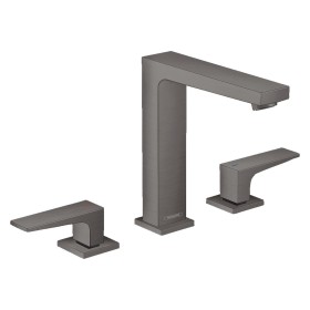 hansgrohe Metropol 3-Loch Waschtischarmatur 160 mit Hebelgriffen und Push-Open Ablaufgarnitur