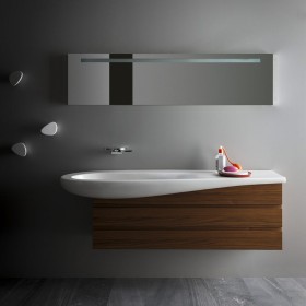 LAUFEN Lavabo Alessi 160 cm sans trou de robinet