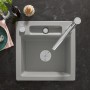Villeroy & Boch Siluet 50 S Einbauspüle, Ablaufgarnitur mit Excenterbetätigung, reversibel