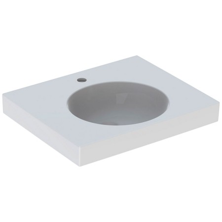 Geberit Preciosa II Waschtisch 60 x 50 cm mit Hahnloch, ohne Überlauf
