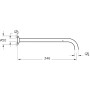VitrA Origin Wandarm mit 90° Bogen für Duschkopf, Ausladung 34,6 cm