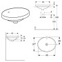 Geberit VariForm Einbauwaschtisch 50 x 40 cm, oval