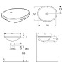 Geberit VariForm Unterbauwaschtisch 56 x 46 cm, oval