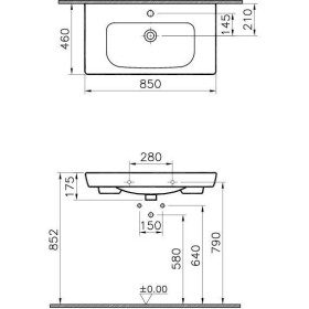 Mobile lavabo VitrA S20 85 cm