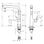hansgrohe Metris Select M71 Einhebel-Küchenmischer 260, 1jet