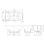 Villeroy & Boch Antheus freistehende Badewanne 155 x 75 cm