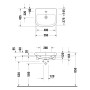 Duravit D-Code Halbeinbauwaschtisch 55 cm