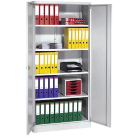 Wolfstahl Büro Stahlschrank - Aktenschrank Lichtgrau abschliessbar 92x42x195cm, zerlegt