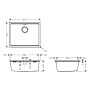 hansgrohe S53 S530-F500 Einbauspüle 500 mit manueller Ablaufgarnitur