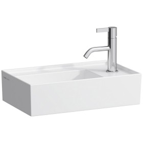 LAUFEN Kartell Handwaschbecken 46 x 28 cm mit 1 Hahnloch, Armaturenbank rechts