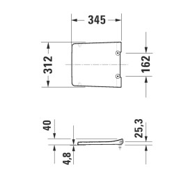 Copriwater Duravit Viu con chiusura ammortizzata