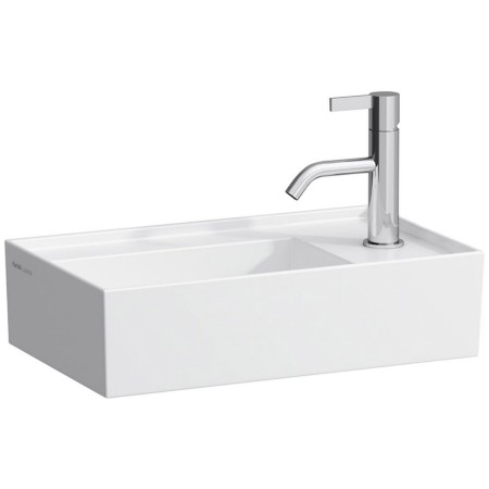 LAUFEN Kartell Handwaschbecken 46 x 28 cm mit 1 Hahnloch, Armaturenbank rechts
