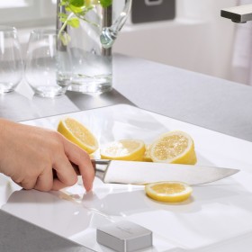 Évier encastrable Villeroy & Boch Subway Style 60 FLAT, bonde avec actionnement excentrique, cuve à gauche