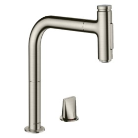 hansgrohe Metris Select M71 2-Loch Einhebel-Küchenmischer 200, Ausziehbrause, 2jet, sBox