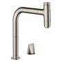 hansgrohe Metris Select M71 2-Loch Einhebel-Küchenmischer 200, Ausziehbrause, 2jet, sBox