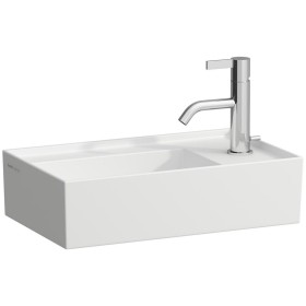 LAUFEN Kartell Handwaschbecken 46 x 28 cm mit 1 Hahnloch, Armaturenbank rechts