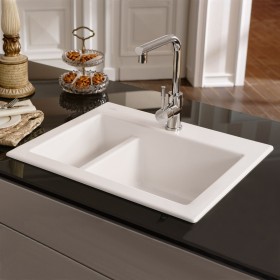 Villeroy & Boch Subway 60 XM Einbauspüle, Ablaufgarnitur mit Handbetätigung