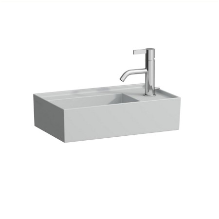 LAUFEN Kartell Handwaschbecken 46 x 28 cm mit 1 Hahnloch, Armaturenbank rechts