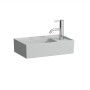 LAUFEN Kartell Handwaschbecken 46 x 28 cm mit 1 Hahnloch, Armaturenbank rechts