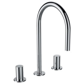 LAUFEN Kartell 3-Loch Zweigriff-Waschtischmischer ohne Ablaufventil