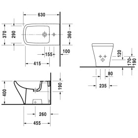 Duravit DuraStyle Bidet sur pied