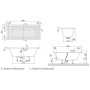 Villeroy & Boch Architectura Duo Badewanne 170 x 80 cm, Airpool Comfort, Technik Position 2, mit Trio Ablaufgarnitur