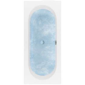 Villeroy & Boch Loop & Friends Oval Duo-Badewanne 180 x 80 cm, Airpool Entry, Technik Position 2, mit Trio Ablaufgarnitur