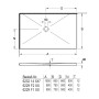 Villeroy & Boch Subway Infinity Duschwanne 90 x 70 cm für Eck-Einbau links