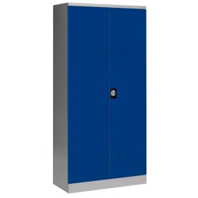 Wolfstahl Büro Stahlschrank - Aktenschrank Enzianblau-Lichtgrau abschliessbar 92x42x195cm, zerlegt