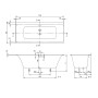 Villeroy & Boch Subway 3.0 Duo Badewanne 170 x 75 cm, Airpool Comfort, Technik Position 1 + SilentFlow und Profibox 2.0 Nische
