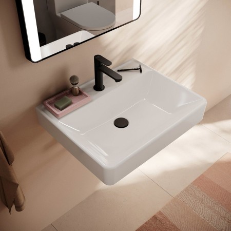 hansgrohe Xanuia Q Waschtisch 600/480 mit Hahnloch ohne Überlauf, SmartClean