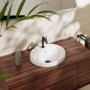 hansgrohe Xuniva S Einbauwaschtisch rund Ø 45 cm, mit 1 Hahnloch und Überlauf, mit SmartClean
