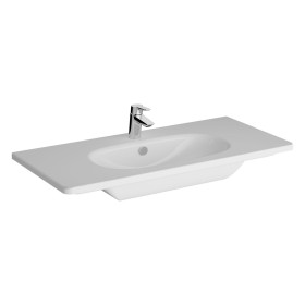 VitrA Zentrum Möbelwaschtisch 100,5 cm, mit Überlaufloch, 1 Hahnloch mittig