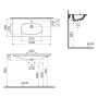 VitrA Zentrum Möbelwaschtisch 100,5 cm, mit Überlaufloch, 1 Hahnloch mittig